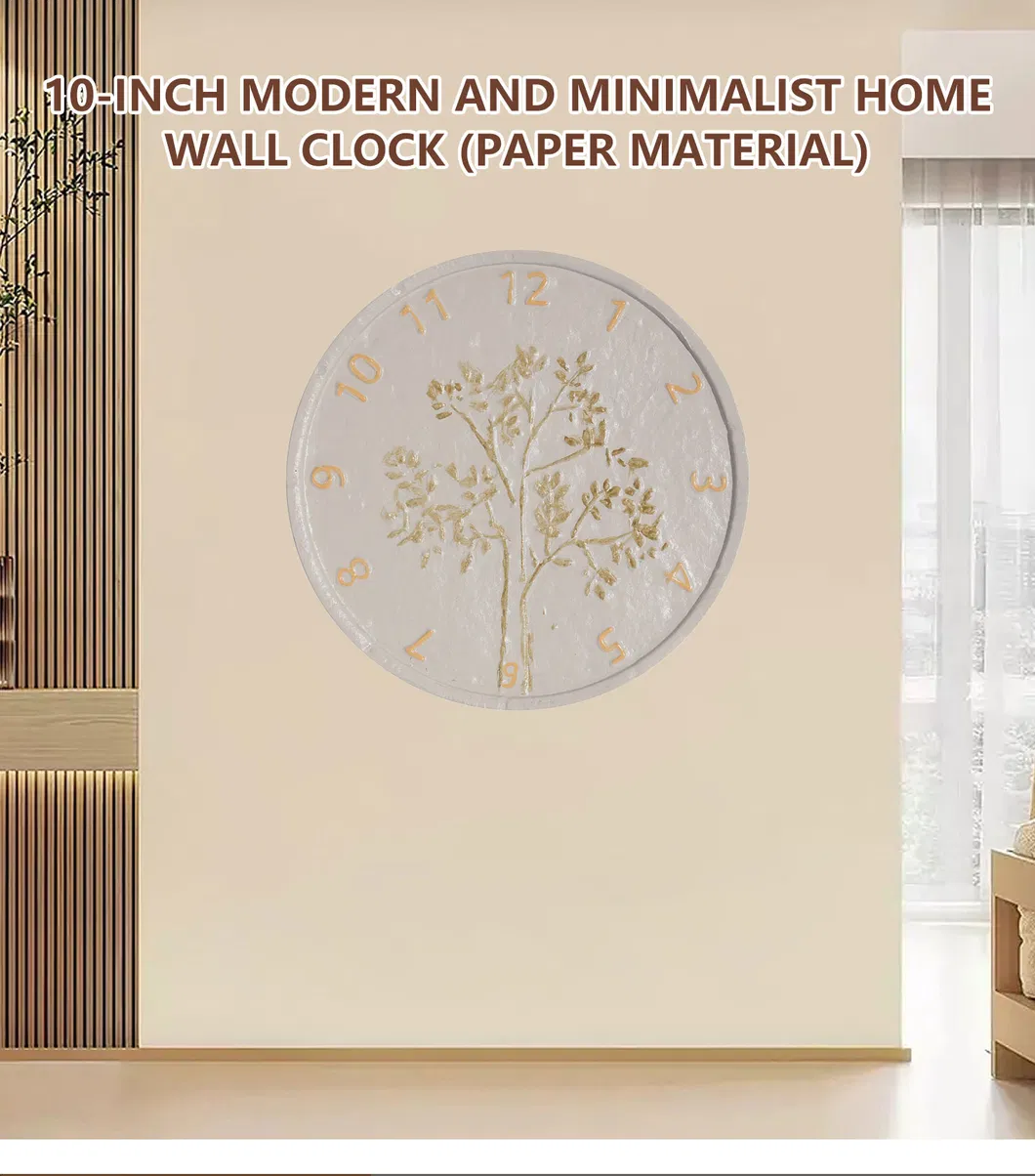 10-Inch Lightweight Paper Clock &ndash; Easy-to-Install Decor for Commercial Spaces